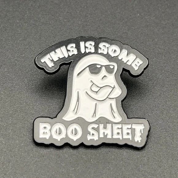 This‎ Is Some Boo Sheet Ghost Halloween Funny Novelty Lapel Hat Pin - Picture 1 of 3
